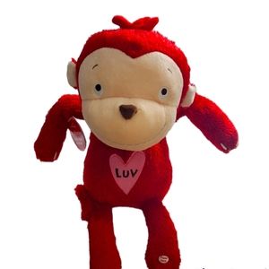 Hallmark Red LUV Monkey Plush Valentine's Day Gift Features Sound and Motion